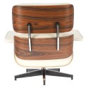 Fotel Vip biały/rosewood/srebrna baza ( Rozmiar: uniwersalny )