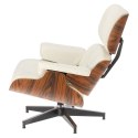 Fotel Vip biały/rosewood/srebrna baza ( Rozmiar: uniwersalny )