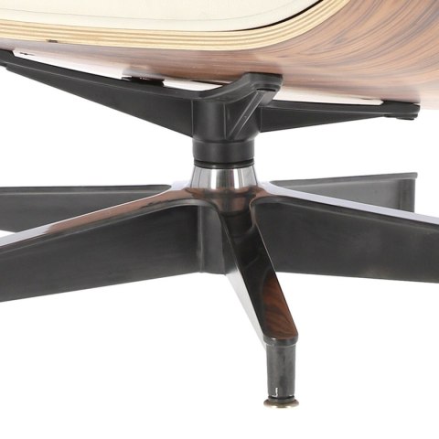 Fotel Vip biały/rosewood/srebrna baza ( Rozmiar: uniwersalny )