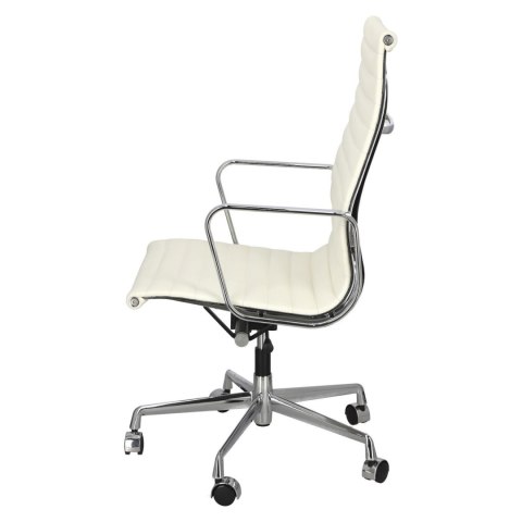 Fotel biurowy CH1191T biała skóra/chrom ( Rozmiar: uniwersalny )