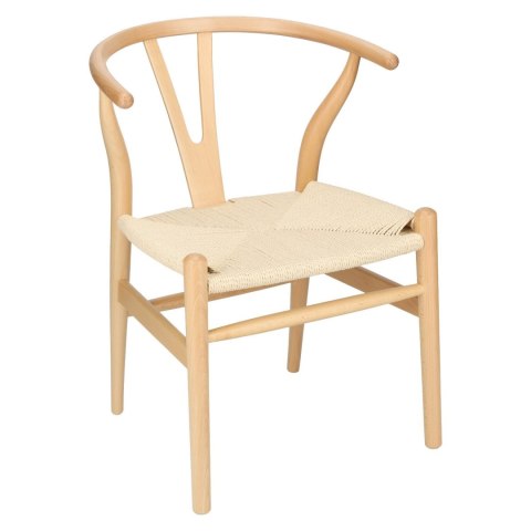 Krzesło Wicker Naturalne Naturalne inspi rowane Wishbone ( Rozmiar: uniwersalny )