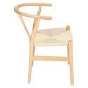 Krzesło Wicker Naturalne Naturalne inspi rowane Wishbone ( Rozmiar: uniwersalny )