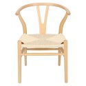 Krzesło Wicker Naturalne Naturalne inspi rowane Wishbone ( Rozmiar: uniwersalny )