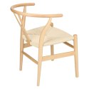 Krzesło Wicker Naturalne Naturalne inspi rowane Wishbone ( Rozmiar: uniwersalny )