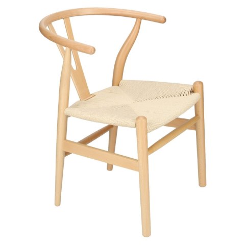 Krzesło Wicker Naturalne Naturalne inspi rowane Wishbone ( Rozmiar: uniwersalny )