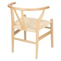 Krzesło Wicker Naturalne Naturalne inspi rowane Wishbone ( Rozmiar: uniwersalny )