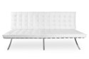 Sofa BA3 3 osobowa, biała skóra naturalna ( Rozmiar: uniwersalny )