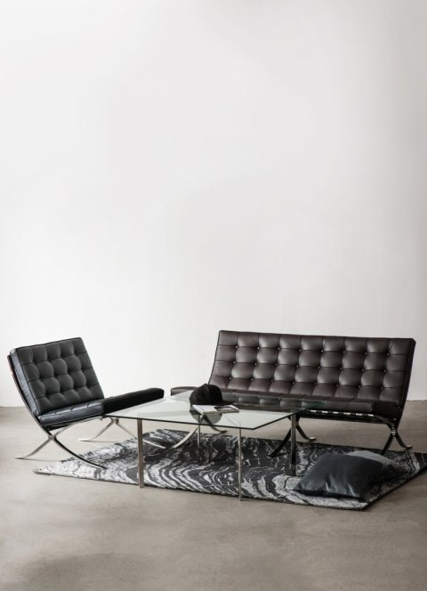 Sofa BA3 3 osobowa, biała skóra naturalna ( Rozmiar: uniwersalny )