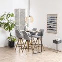 Stołek barowy Dima Melange grey/wood ( Rozmiar: uniwersalny )