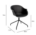 Krzesło Roundy Black ( Rozmiar: uniwersalny )