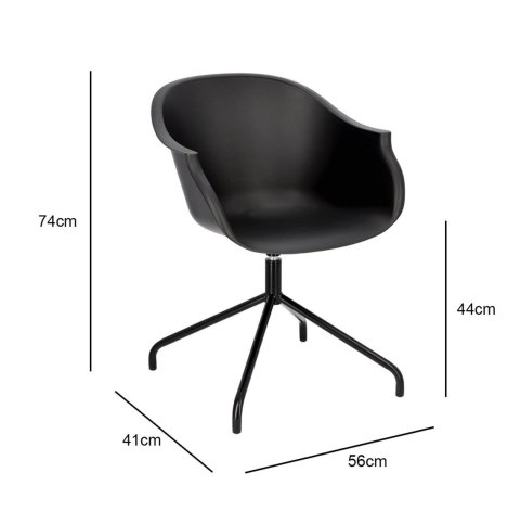 Krzesło Roundy Black ( Rozmiar: uniwersalny )
