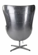 Fotel Jajo aluminium czarne PU ( Rozmiar: uniwersalny )