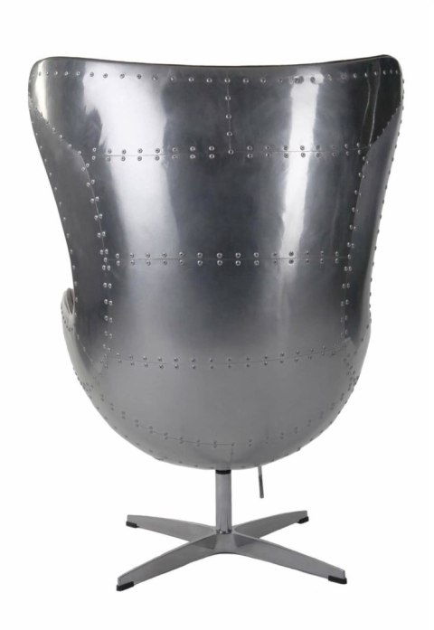 Fotel Jajo aluminium czarne PU ( Rozmiar: uniwersalny )