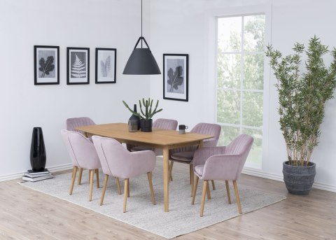Krzesło Emilia Velvet dusty rose ( Rozmiar: uniwersalny )