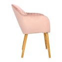 Krzesło Emilia Velvet dusty rose ( Rozmiar: uniwersalny )