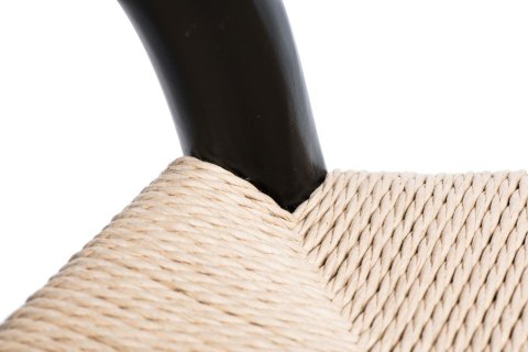 Krzesło Wicker Naturalne Czarny inspirow ane Wishbone ( Rozmiar: uniwersalny )
