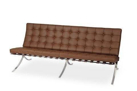 Sofa BA3 3 osobowa, jasny brąz skóra naturalna ( Rozmiar: uniwersalny )