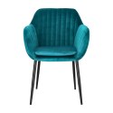 Krzesło Emilia Velvet bottle green/black ( Rozmiar: uniwersalny )