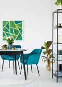 Krzesło Emilia Velvet bottle green/black ( Rozmiar: uniwersalny )