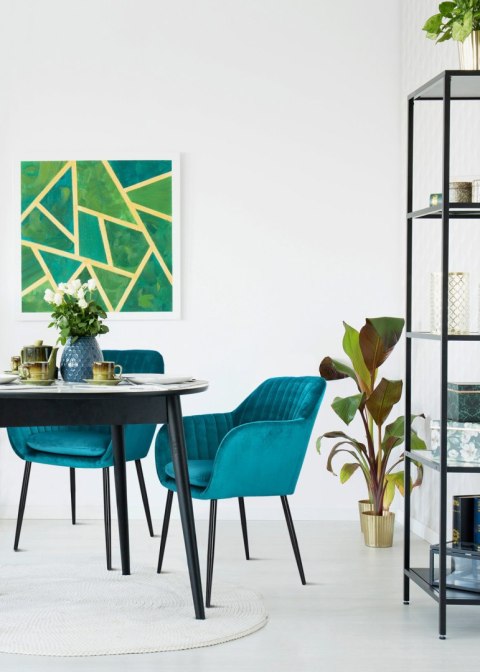 Krzesło Emilia Velvet bottle green/black ( Rozmiar: uniwersalny )
