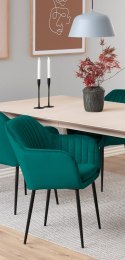 Krzesło Emilia Velvet bottle green/black ( Rozmiar: uniwersalny )