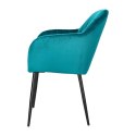 Krzesło Emilia Velvet bottle green/black ( Rozmiar: uniwersalny )