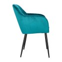 Krzesło Emilia Velvet bottle green/black ( Rozmiar: uniwersalny )