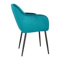 Krzesło Emilia Velvet bottle green/black ( Rozmiar: uniwersalny )
