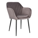 Krzesło Emilia Velvet dark grey/black ( Rozmiar: uniwersalny )