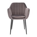 Krzesło Emilia Velvet dark grey/black ( Rozmiar: uniwersalny )