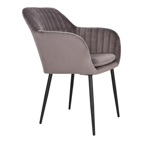 Krzesło Emilia Velvet dark grey/black ( Rozmiar: uniwersalny )