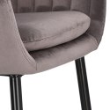 Krzesło Emilia Velvet dark grey/black ( Rozmiar: uniwersalny )