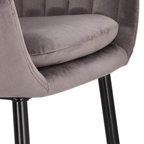 Krzesło Emilia Velvet dark grey/black ( Rozmiar: uniwersalny )