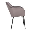 Krzesło Emilia Velvet dark grey/black ( Rozmiar: uniwersalny )