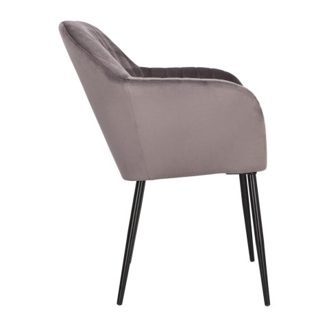 Krzesło Emilia Velvet dark grey/black ( Rozmiar: uniwersalny )
