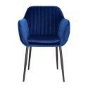 Krzesło Emilia Velvet deep blue/black ( Rozmiar: uniwersalny )