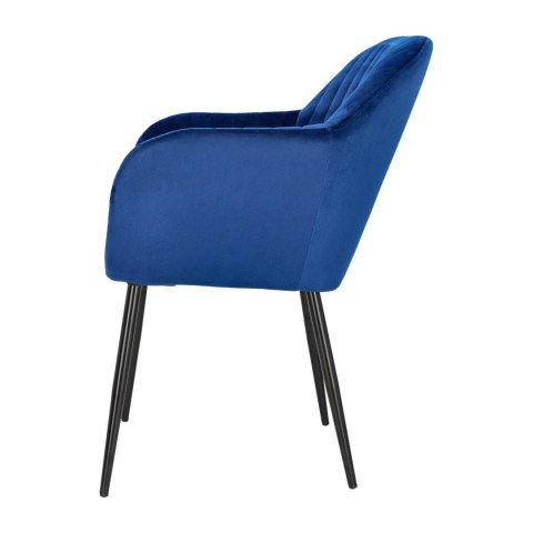 Krzesło Emilia Velvet deep blue/black ( Rozmiar: uniwersalny )