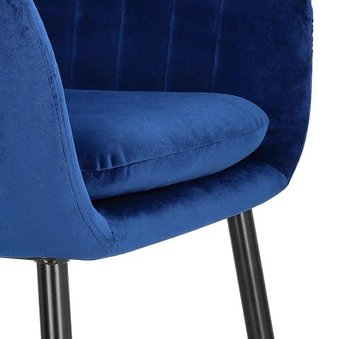 Krzesło Emilia Velvet deep blue/black ( Rozmiar: uniwersalny )