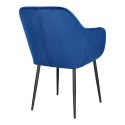Krzesło Emilia Velvet deep blue/black ( Rozmiar: uniwersalny )