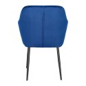 Krzesło Emilia Velvet deep blue/black ( Rozmiar: uniwersalny )