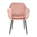 Krzesło Emilia Velvet dusty rose/black ( Rozmiar: uniwersalny )