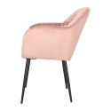 Krzesło Emilia Velvet dusty rose/black ( Rozmiar: uniwersalny )
