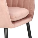 Krzesło Emilia Velvet dusty rose/black ( Rozmiar: uniwersalny )