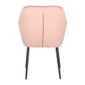 Krzesło Emilia Velvet dusty rose/black ( Rozmiar: uniwersalny )