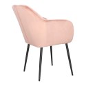 Krzesło Emilia Velvet dusty rose/black ( Rozmiar: uniwersalny )