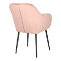 Krzesło Emilia Velvet dusty rose/black ( Rozmiar: uniwersalny )