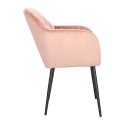Krzesło Emilia Velvet dusty rose/black ( Rozmiar: uniwersalny )