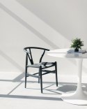Krzesło Wicker Czarne czarny inspirowany Wishbone ( Rozmiar: uniwersalny )