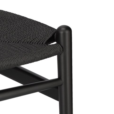Krzesło Wicker Czarne czarny inspirowany Wishbone ( Rozmiar: uniwersalny )