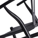 Krzesło Wicker Czarne czarny inspirowany Wishbone ( Rozmiar: uniwersalny )